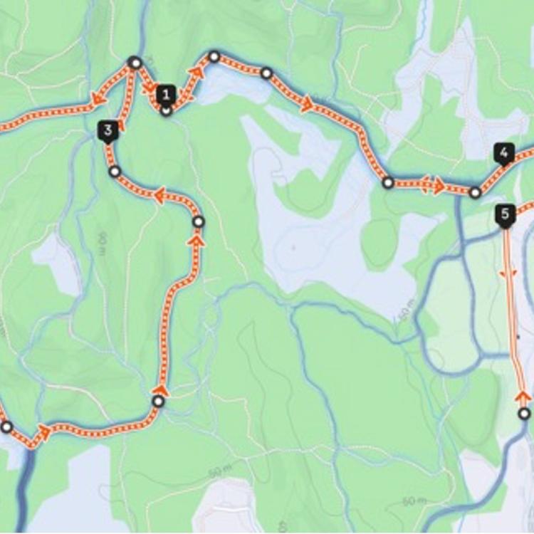 Løypekart skogsmaraton